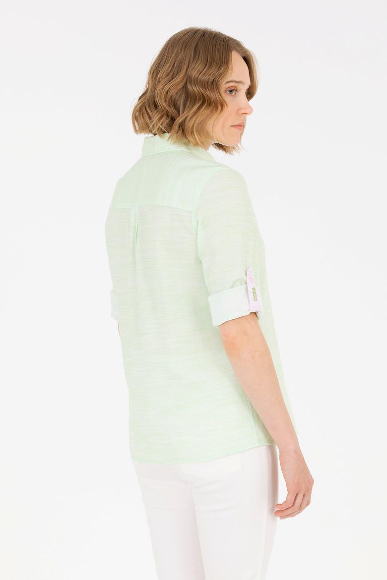 Kadın Neon Sarı Uzun Kollu Gömlek - 50264110003