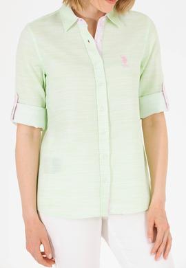 Kadın Neon Sarı Uzun Kollu Gömlek - 50264110003