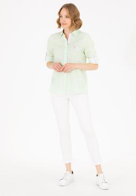 Kadın Neon Sarı Uzun Kollu Gömlek - 50264110003