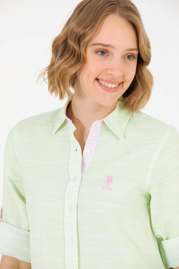 Kadın Neon Sarı Uzun Kollu Gömlek