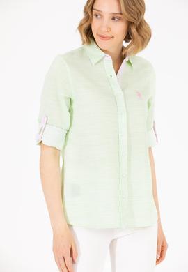 Kadın Neon Sarı Uzun Kollu Gömlek - 50264110003