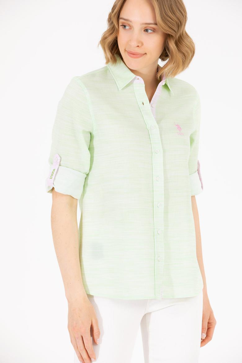 Kadın Neon Sarı Uzun Kollu Gömlek - 50264110003