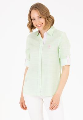 Kadın Neon Sarı Uzun Kollu Gömlek - 50264110003