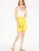 Kadın Neon Sarı Dokuma Şort