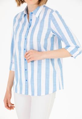 Kadın Saks Uzun Kollu Gömlek - 50263663029