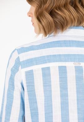 Kadın Saks Uzun Kollu Gömlek - 50263663029