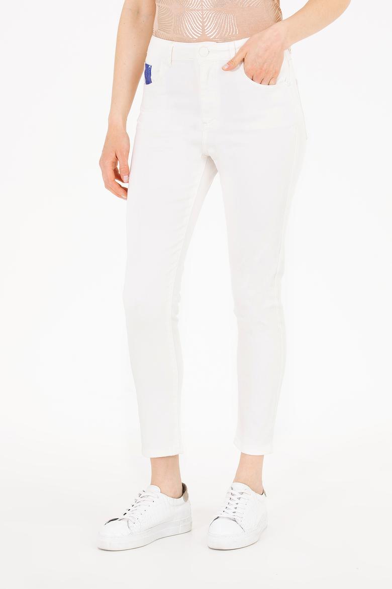Kadın Beyaz Slim Hight Waist Fit Jean Pantolon - 50263774019