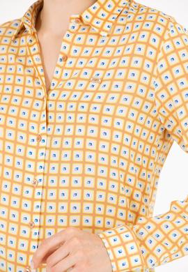 Kadın Somon Uzun Kollu Gömlek - 50264488004