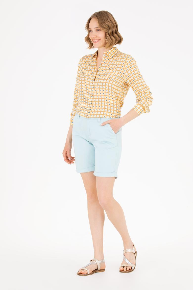 Kadın Somon Uzun Kollu Gömlek - 50264488004