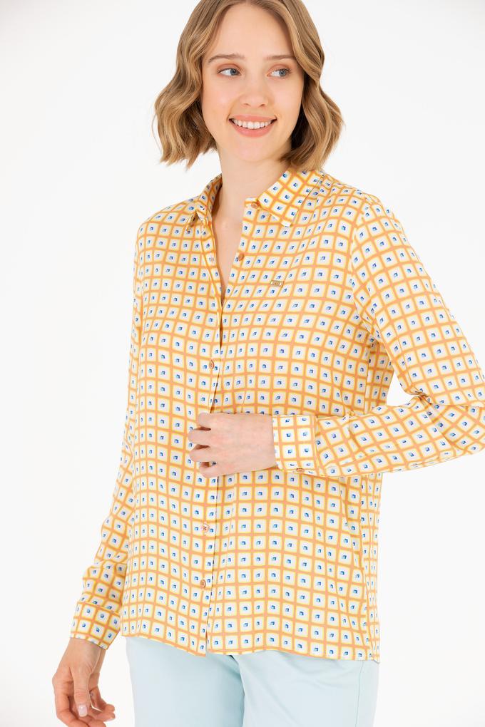 Kadın Somon Uzun Kollu Gömlek