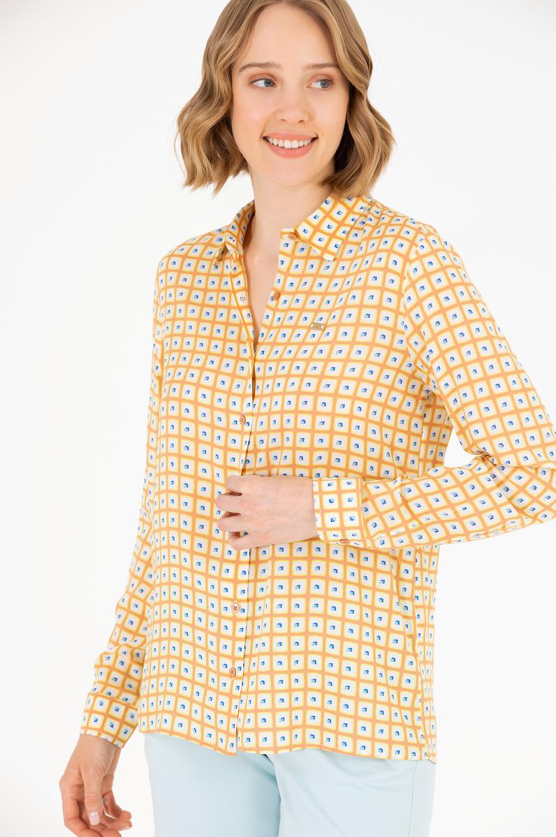 Kadın Somon Uzun Kollu Gömlek