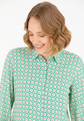 Kadın Mint Uzun Kollu Gömlek - 50264488014