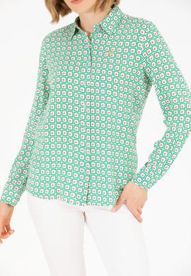Kadın Mint Uzun Kollu Gömlek - 50264488014