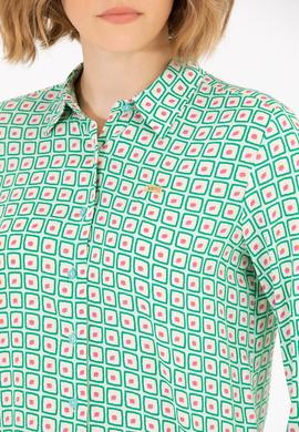 Kadın Mint Uzun Kollu Gömlek - 50264488014