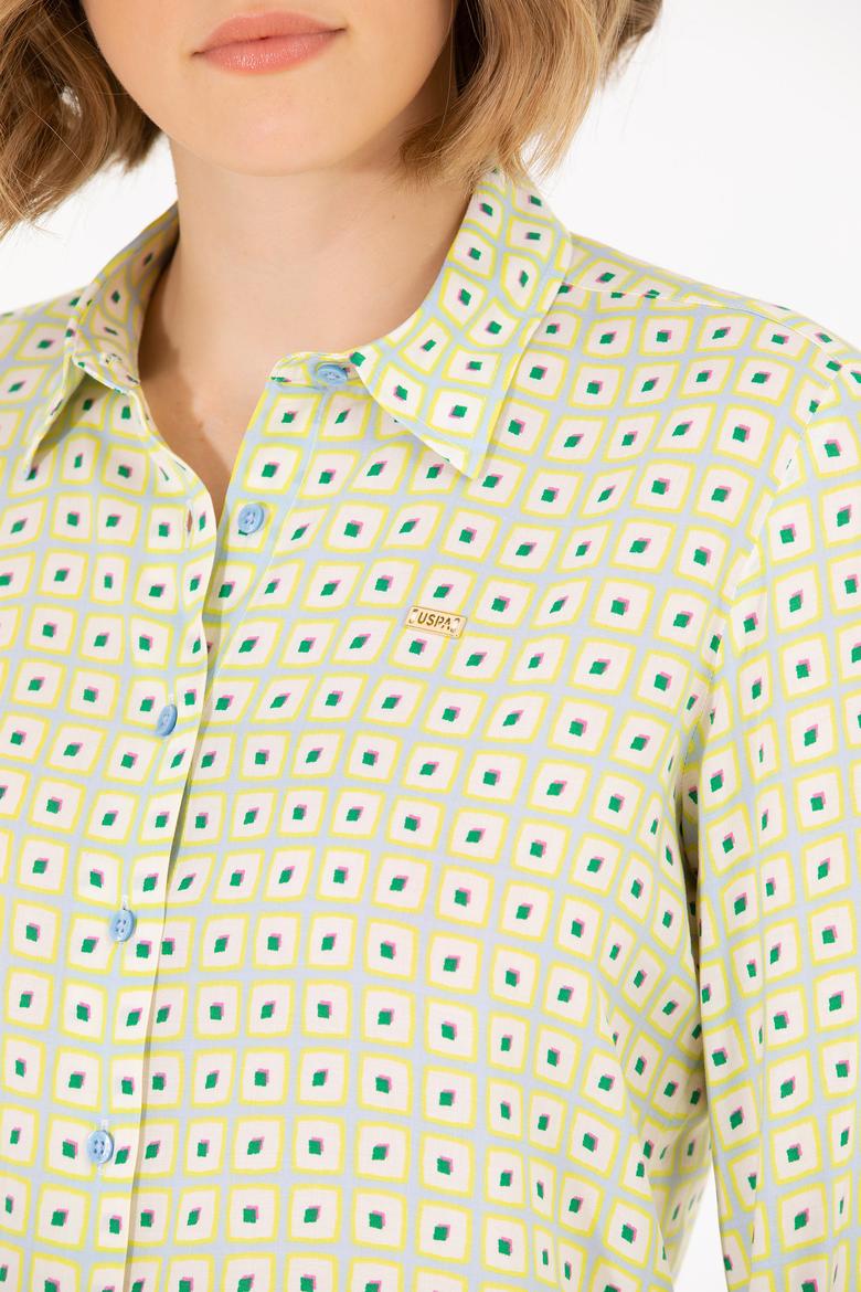 Kadın Mavi Uzun Kollu Gömlek - 50264488020