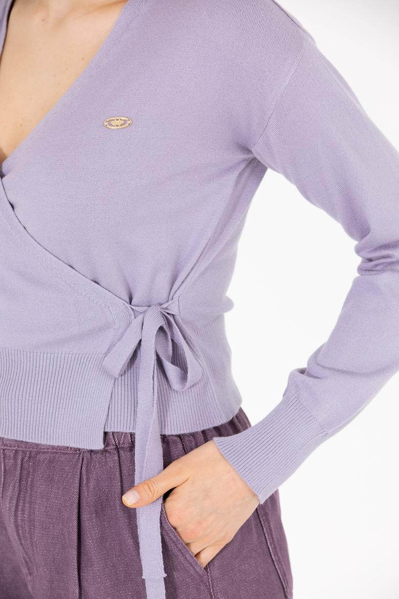 Kadın Lila Triko Hırka - 50256623036