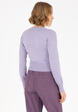 Kadın Lila Triko Hırka - 50256623036