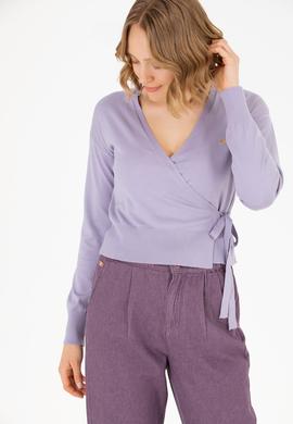 Kadın Lila Triko Hırka - 50256623036