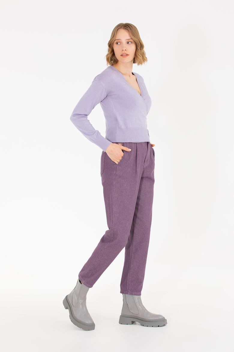 Kadın Lila Triko Hırka - 50256623036