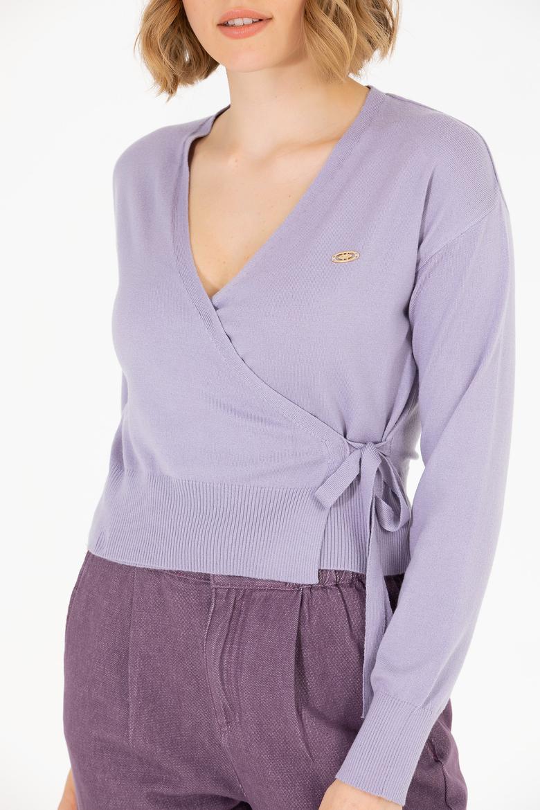 Kadın Lila Triko Hırka - 50256623036