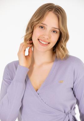 Kadın Lila Triko Hırka - 50256623036