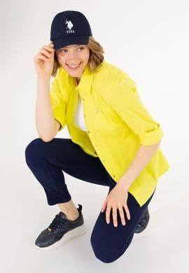 Kadın Neon Sarı Uzun Kollu Basic Gömlek - 50262883081