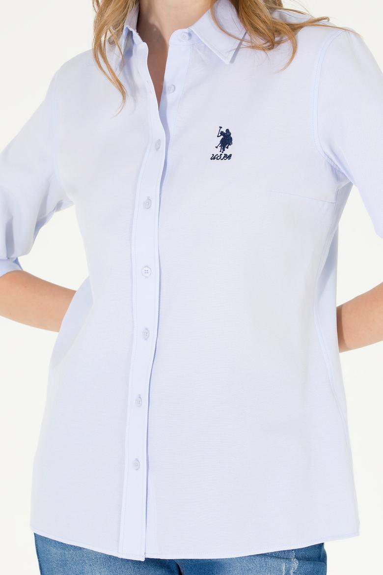 Kadın Açık Mavi Uzun Kollu Basic Gömlek - 50262887011