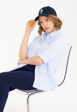 Kadın Açık Mavi Uzun Kollu Basic Gömlek - 50262888012