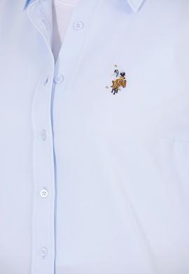 Kadın Açık Mavi Uzun Kollu Basic Gömlek - 50262888012