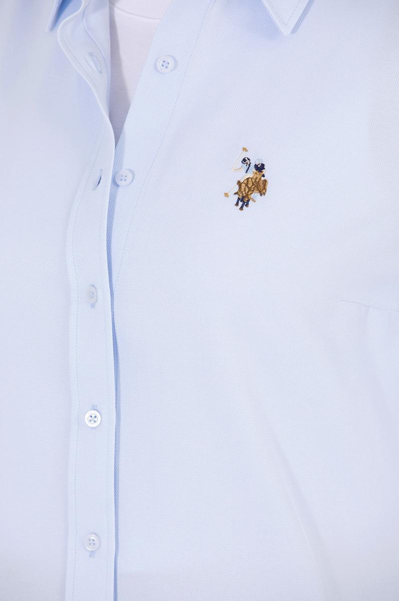 Kadın Açık Mavi Uzun Kollu Basic Gömlek