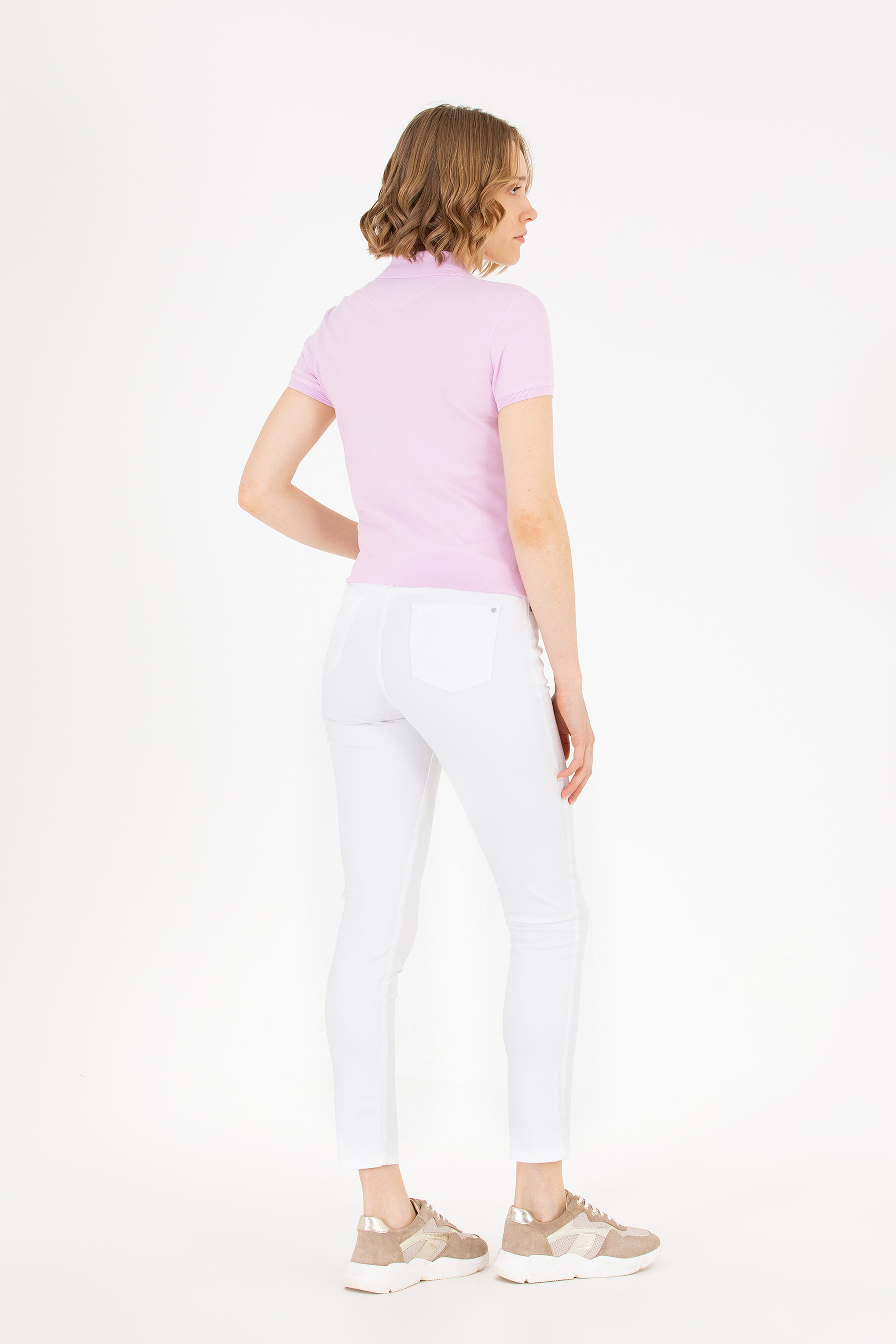 Kadın Beyaz Toothpick Fit Pantolon