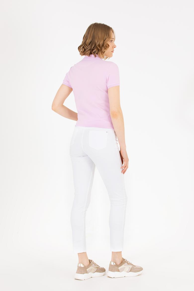 Kadın Beyaz Toothpick Fit Pantolon - 50263208047