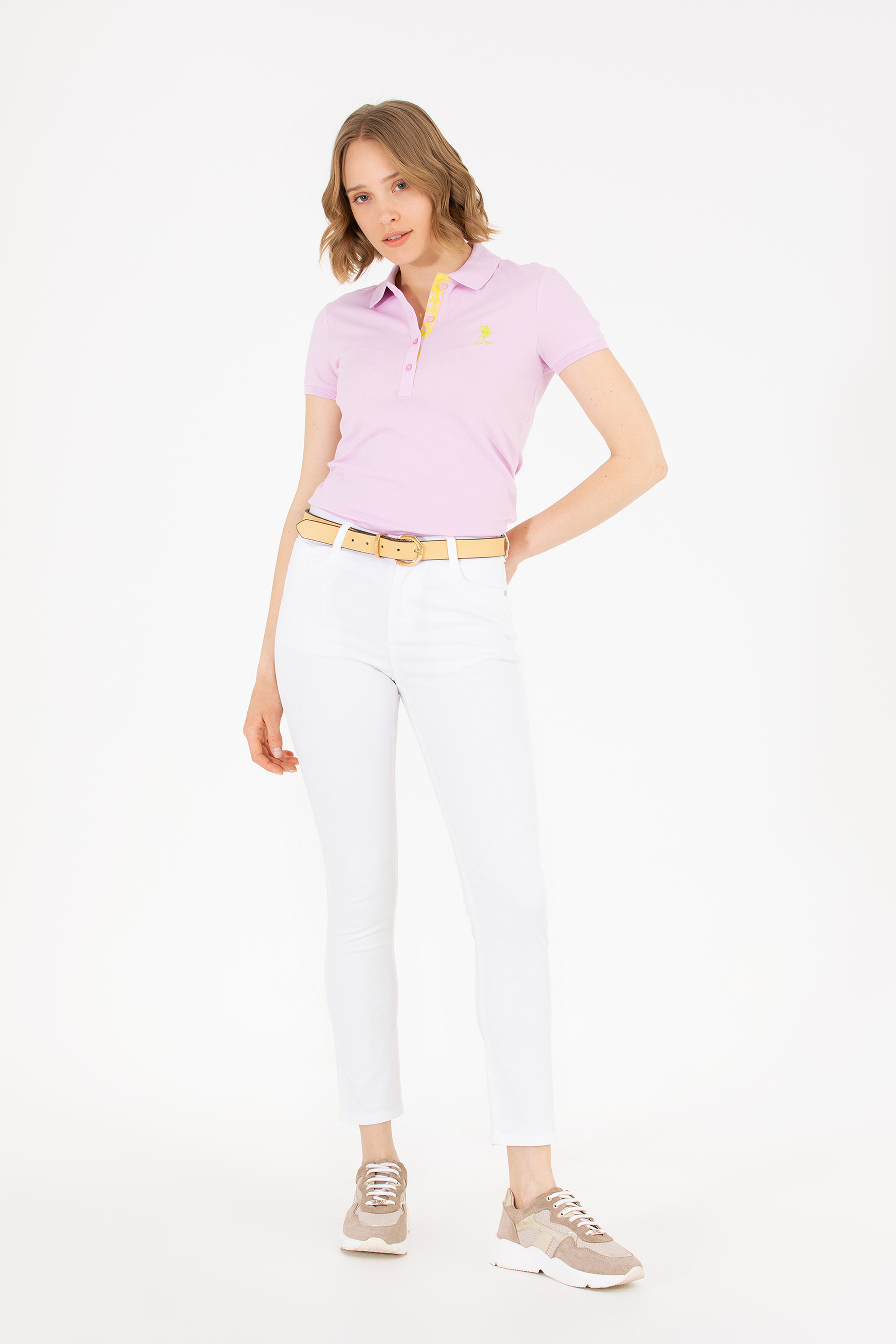 Kadın Beyaz Toothpick Fit Pantolon - Image 4