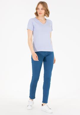 Kadın Açık Mavi Toothpick Fit Jean Pantolon - 50263764013