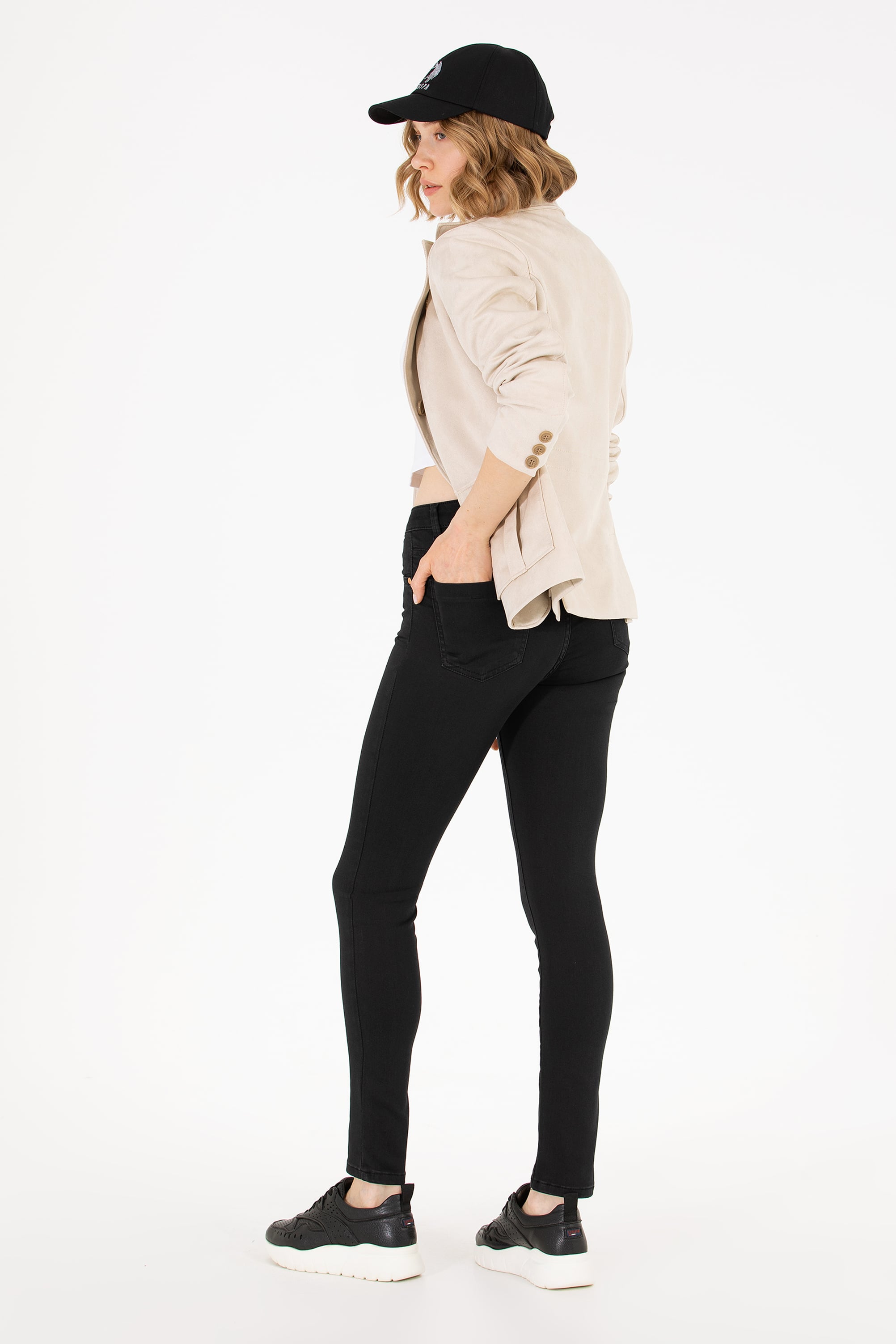 Kadın Siyah Jean Pantolon - Image 4