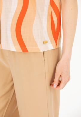 Kadın Kırmızı Kısa Kollu Gömlek - 50267554019