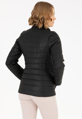 Kadın Siyah Deri Ceket - 50269051013