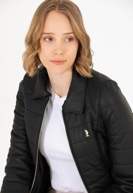 Kadın Siyah Deri Ceket - 50269051013