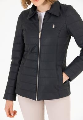 Kadın Lacivert Deri Ceket - 50269051021