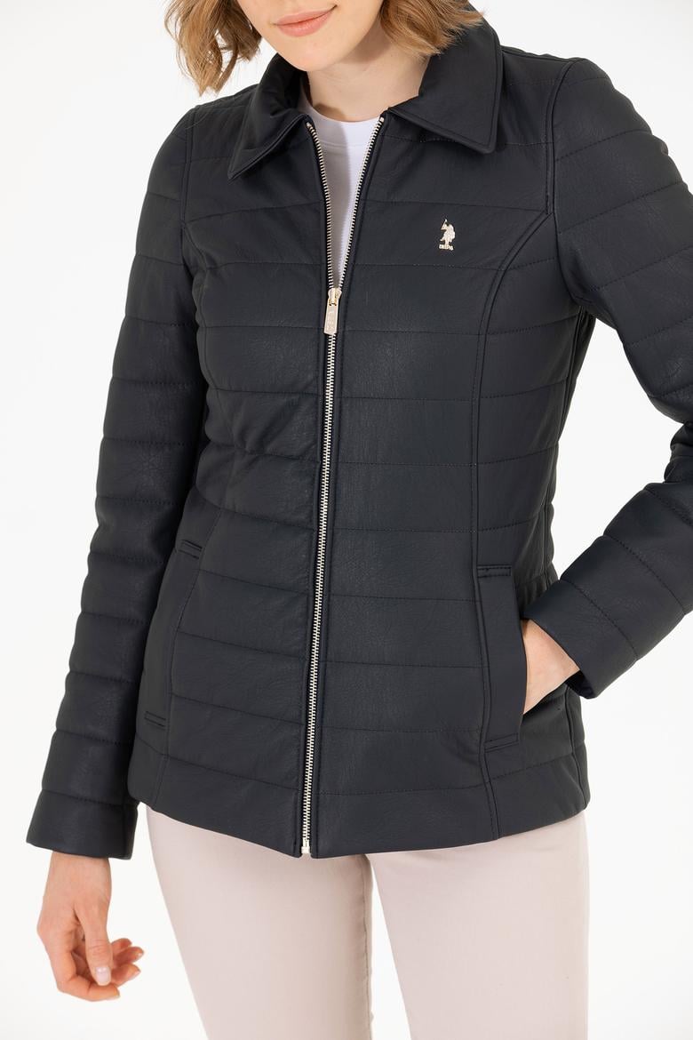 Kadın Lacivert Deri Ceket - 50269051021