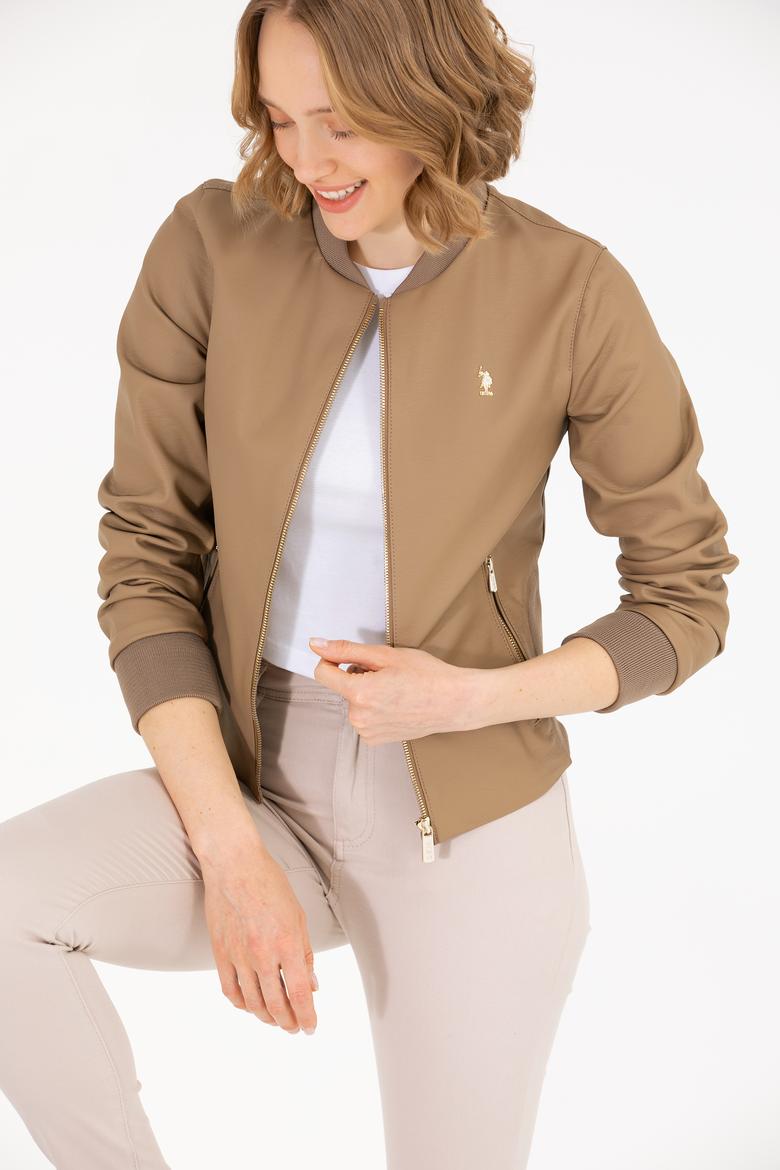 Kadın Vizon Deri Ceket - 50269376006