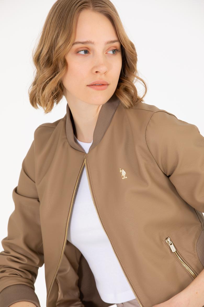 Kadın Vizon Deri Ceket - 50269376006