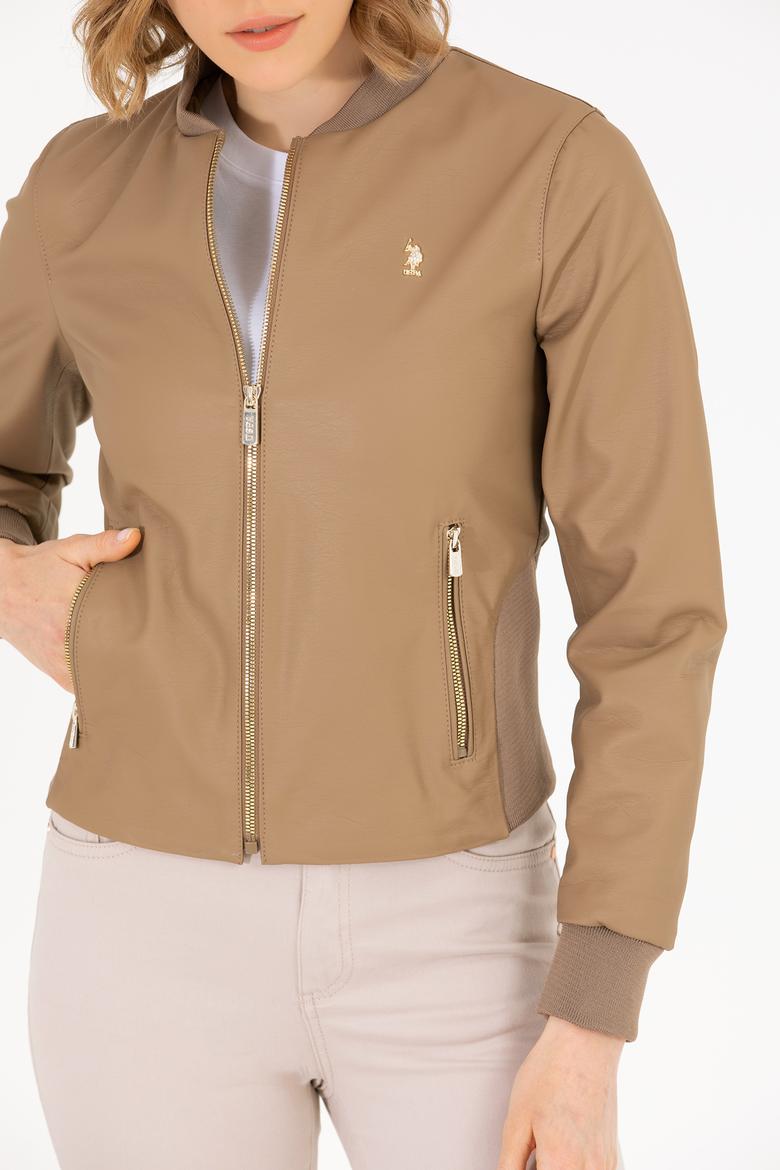 Kadın Vizon Deri Ceket - 50269376006