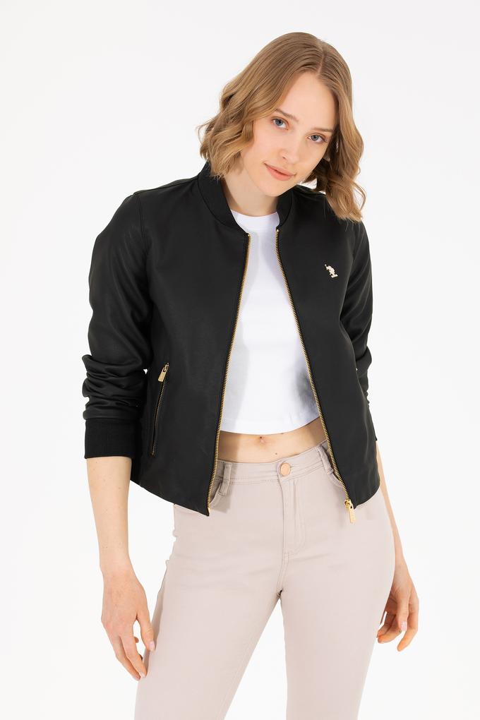 Kadın Siyah Deri Ceket