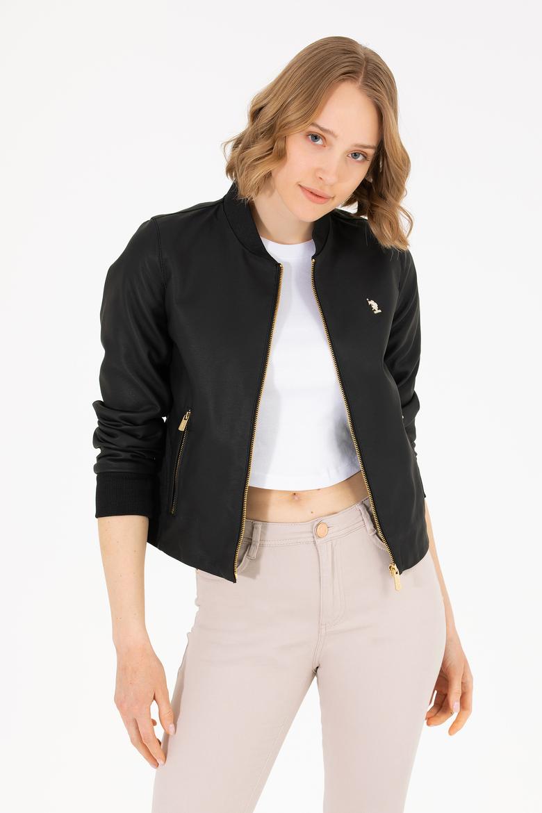Kadın Siyah Deri Ceket