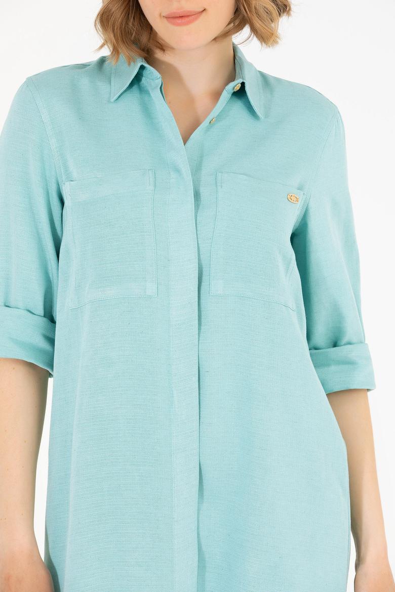 Kadın Mint Dokuma Elbise - 50269608004