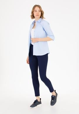 Kadın Açık Mavi Uzun Kollu Basic Gömlek - 50270992030