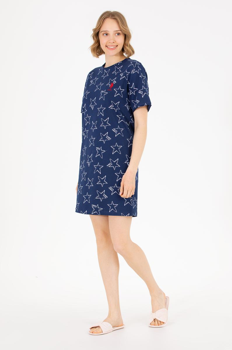 Kadın Lacivert Gecelik