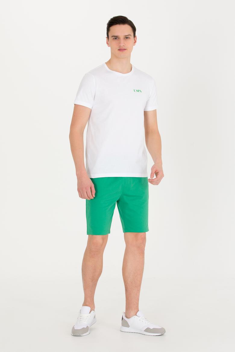 Erkek Beyaz Bisiklet Yaka Tişört - 50264978008