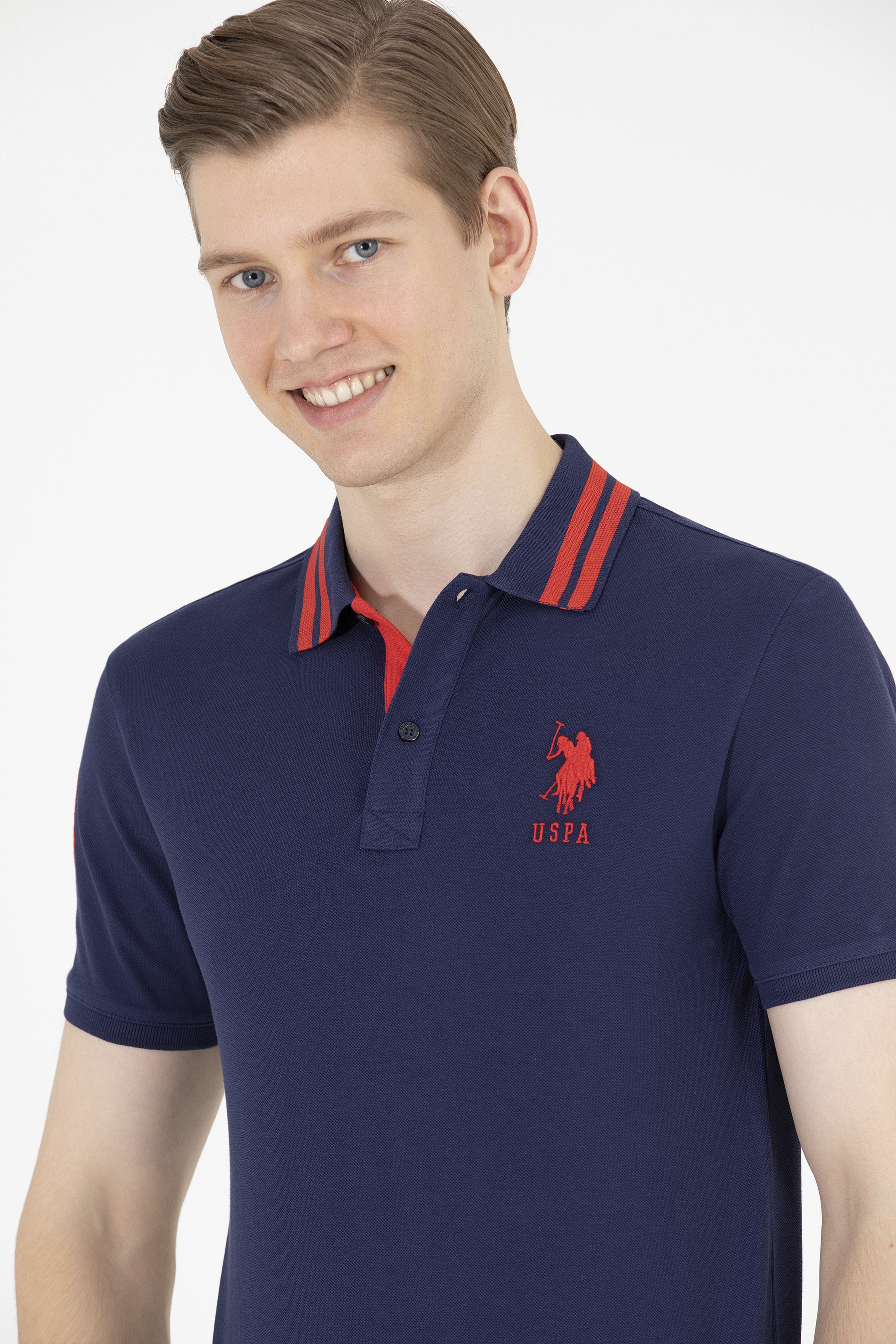 Erkek Lacivert Basic Polo Yaka Tişört